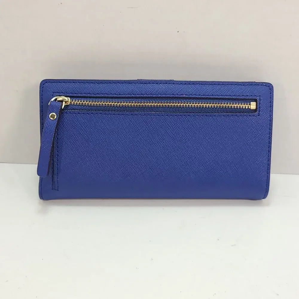 Kate Spade New York Leather Bifold Leather Wallet Blue